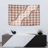 Beige Hawaii Palaka Tapestry Hawaiian Pikake Lei LT05 - Polynesian Pride