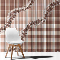 Beige Hawaii Palaka Window Curtain Hawaiian Pikake Lei LT05 - Polynesian Pride