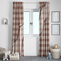 Beige Hawaii Palaka Window Curtain Hawaiian Pikake Lei LT05 - Polynesian Pride