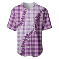 Violet Hawaii Palaka Baseball Jersey Hawaiian Pikake Lei LT05 Violet - Polynesian Pride