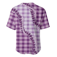 Violet Hawaii Palaka Baseball Jersey Hawaiian Pikake Lei LT05 - Polynesian Pride