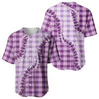 Violet Hawaii Palaka Baseball Jersey Hawaiian Pikake Lei LT05 - Polynesian Pride