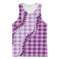 Violet Hawaii Palaka Basketball Jersey Hawaiian Pikake Lei LT05 Unisex Violet - Polynesian Pride