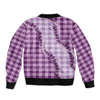 Violet Hawaii Palaka Bomber Jacket Hawaiian Pikake Lei LT05 - Polynesian Pride