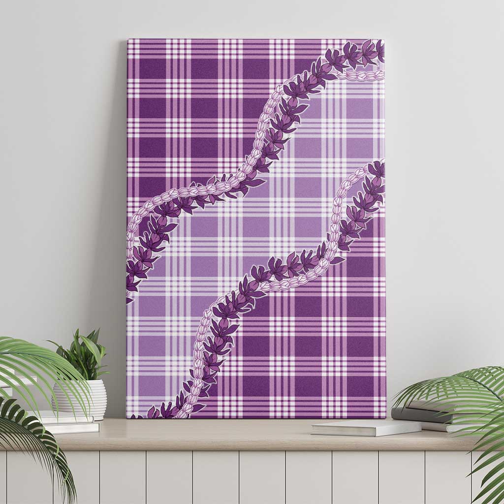 Violet Hawaii Palaka Canvas Wall Art Hawaiian Pikake Lei LT05 - Polynesian Pride