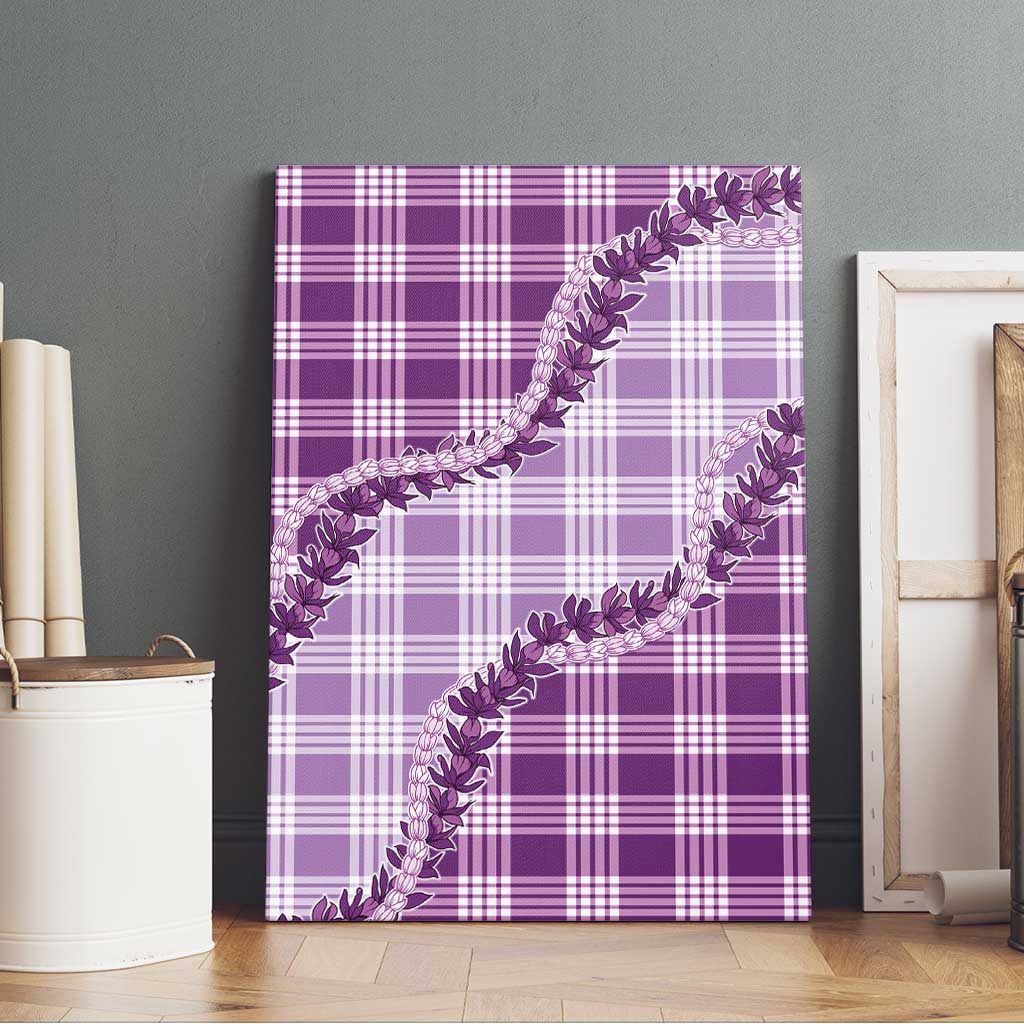 Violet Hawaii Palaka Canvas Wall Art Hawaiian Pikake Lei LT05 - Polynesian Pride