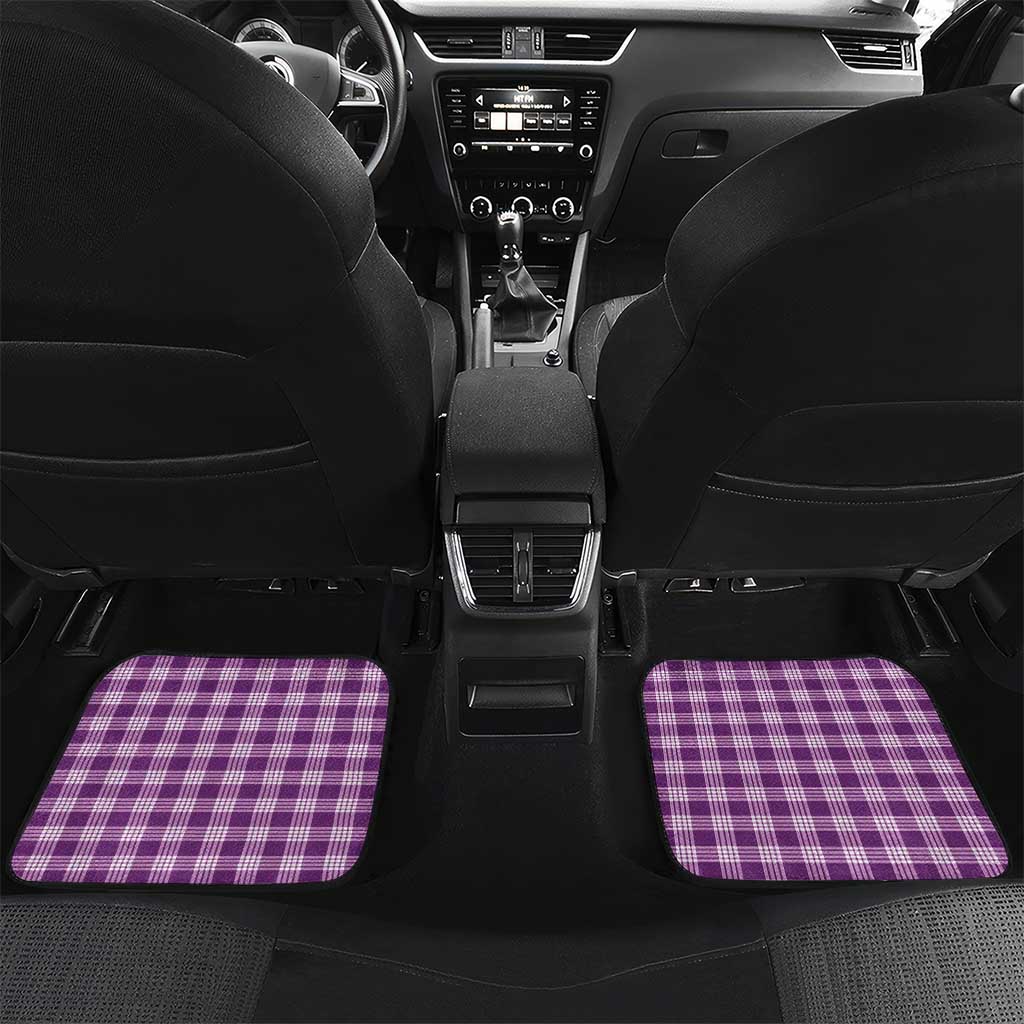 Violet Hawaii Palaka Car Mats Hawaiian Pikake Lei LT05 Set 2pcs - Back Violet - Polynesian Pride