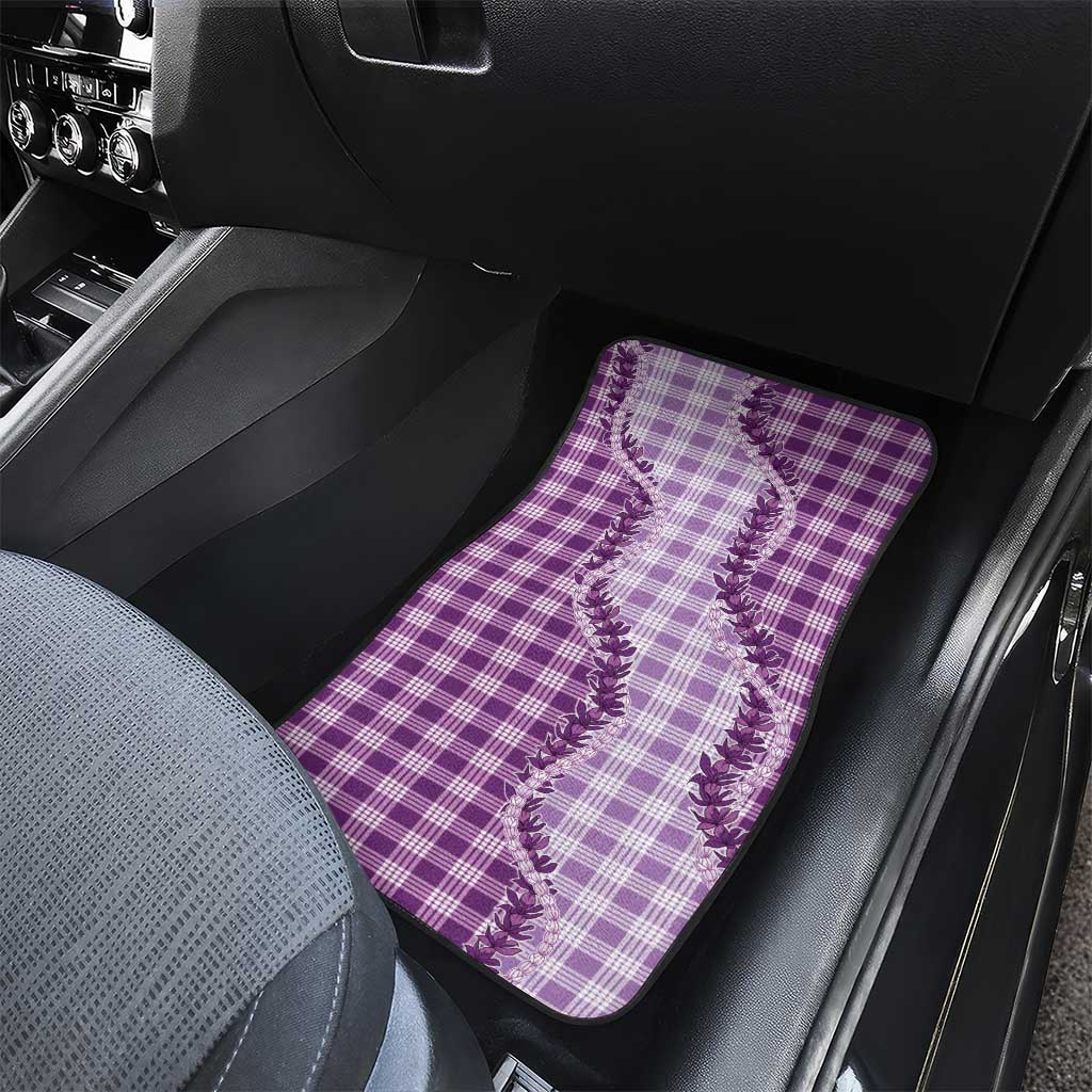 Violet Hawaii Palaka Car Mats Hawaiian Pikake Lei LT05 - Polynesian Pride