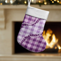 Violet Hawaii Palaka Christmas Stocking Hawaiian Pikake Lei