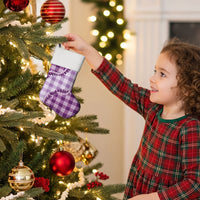 Violet Hawaii Palaka Christmas Stocking Hawaiian Pikake Lei