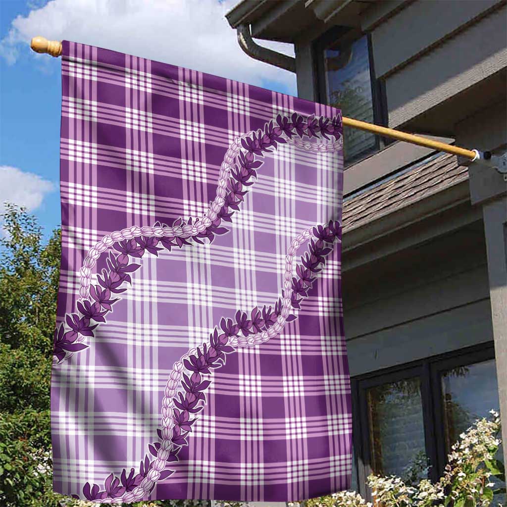 Violet Hawaii Palaka Garden Flag Hawaiian Pikake Lei LT05 - Polynesian Pride