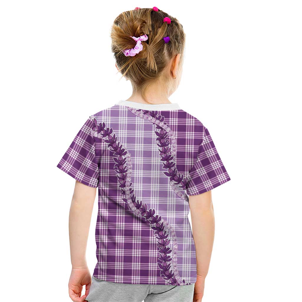 Violet Hawaii Palaka Kid T Shirt Hawaiian Pikake Lei LT05 - Polynesian Pride