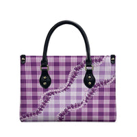 Violet Hawaii Palaka Leather Bag Hawaiian Pikake Lei LT05 - Polynesian Pride