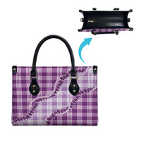 Violet Hawaii Palaka Leather Bag Hawaiian Pikake Lei LT05 - Polynesian Pride