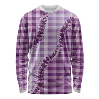 Violet Hawaii Palaka Long Sleeve Shirt Hawaiian Pikake Lei LT05 Unisex Violet - Polynesian Pride