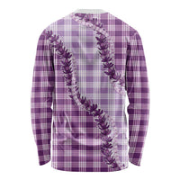 Violet Hawaii Palaka Long Sleeve Shirt Hawaiian Pikake Lei LT05 - Polynesian Pride
