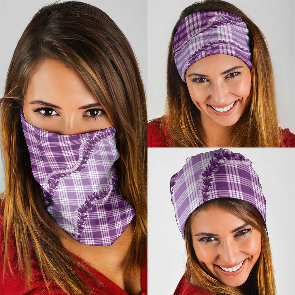 Violet Hawaii Palaka Neck Gaiter Hawaiian Pikake Lei LT05 - Polynesian Pride