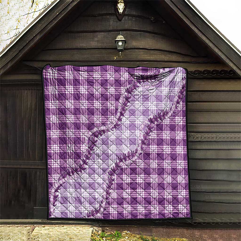 Violet Hawaii Palaka Quilt Hawaiian Pikake Lei LT05 - Polynesian Pride