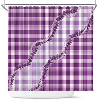 Violet Hawaii Palaka Shower Curtain Hawaiian Pikake Lei LT05 Violet - Polynesian Pride