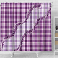 Violet Hawaii Palaka Shower Curtain Hawaiian Pikake Lei LT05 - Polynesian Pride