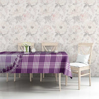Violet Hawaii Palaka Tablecloth Hawaiian Pikake Lei LT05 - Polynesian Pride