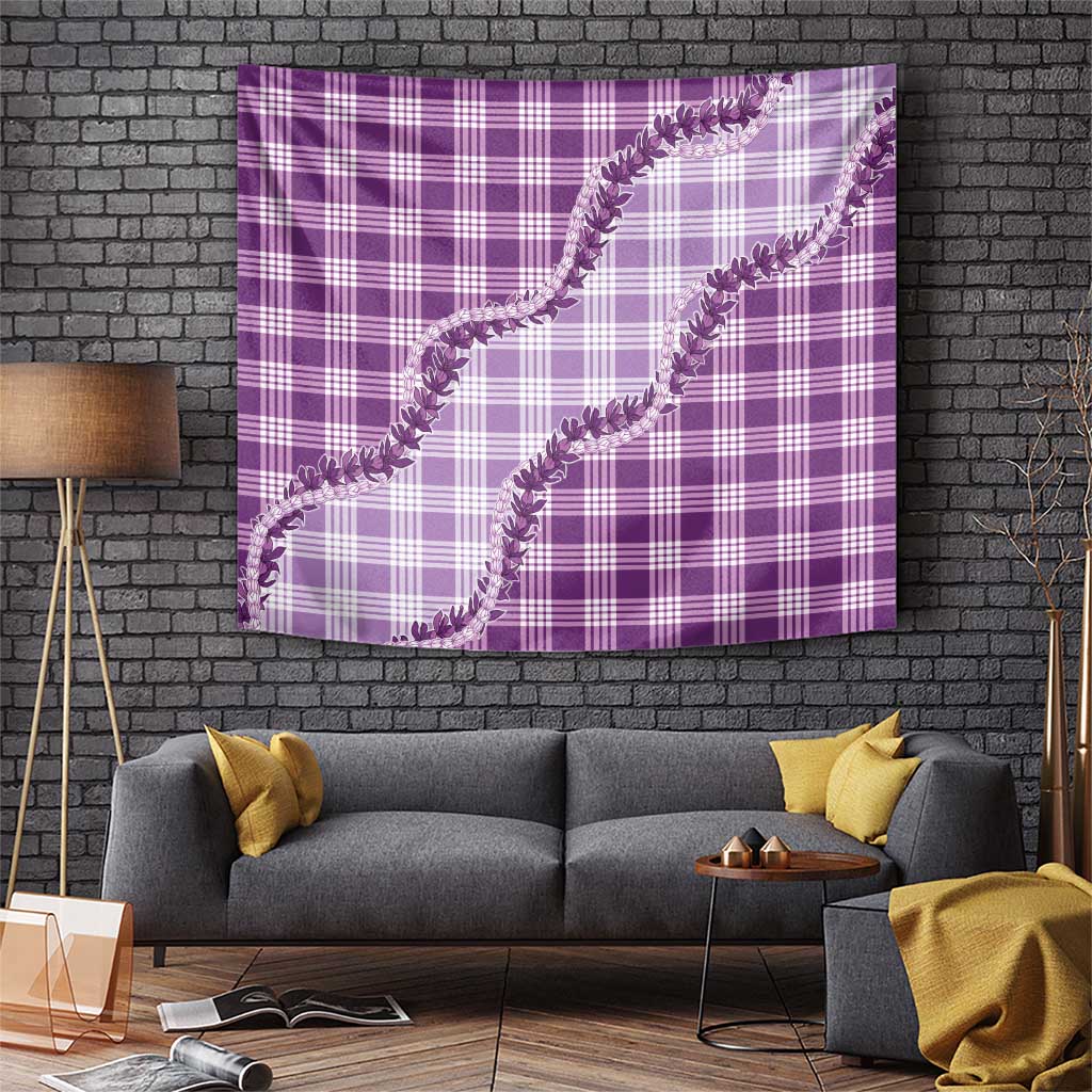 Violet Hawaii Palaka Tapestry Hawaiian Pikake Lei LT05 Violet - Polynesian Pride