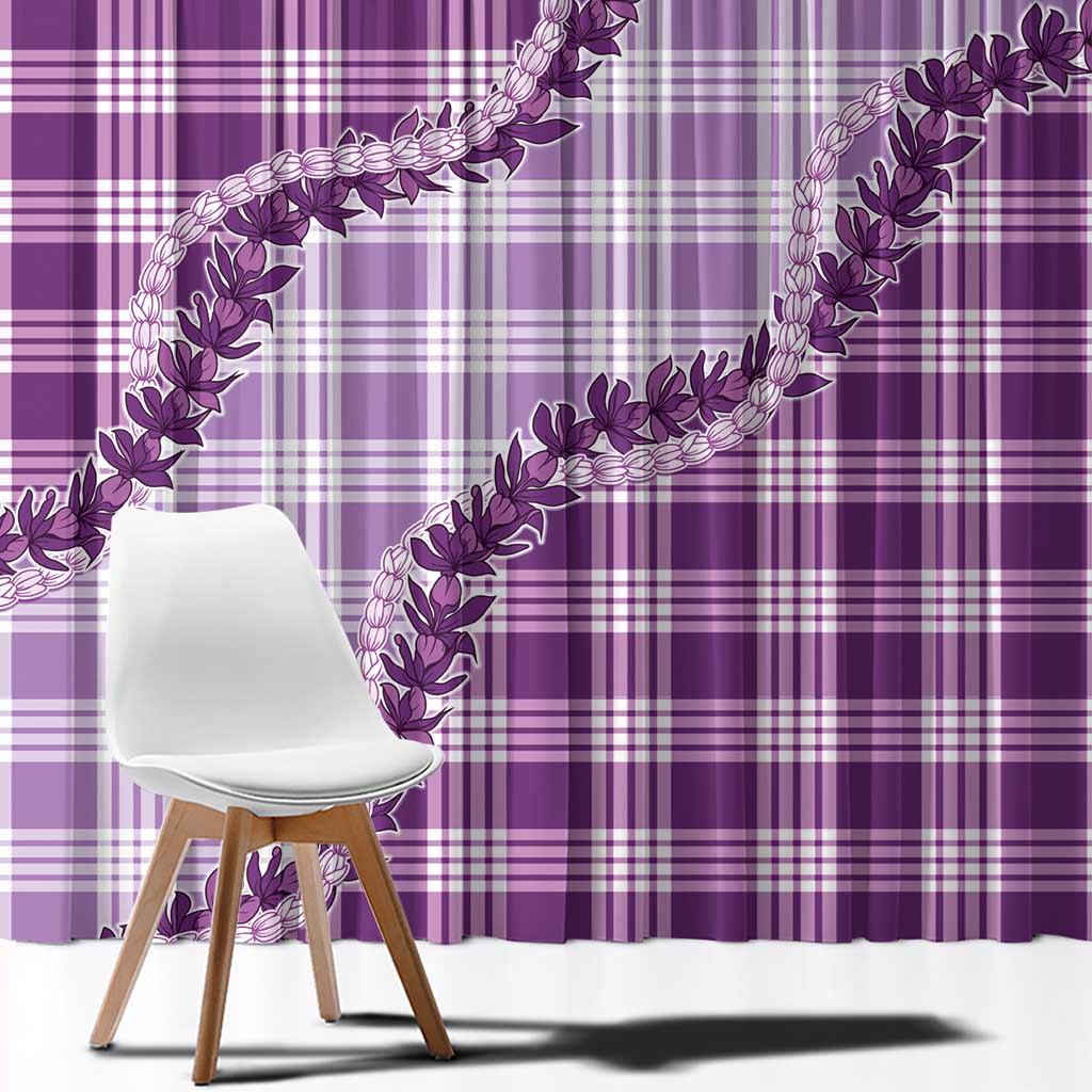 Violet Hawaii Palaka Window Curtain Hawaiian Pikake Lei LT05 - Polynesian Pride