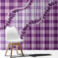 Violet Hawaii Palaka Window Curtain Hawaiian Pikake Lei LT05 - Polynesian Pride