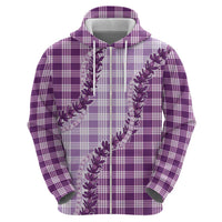 Violet Hawaii Palaka Zip Hoodie Hawaiian Pikake Lei LT05 - Polynesian Pride