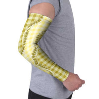 Yellow Hawaii Palaka Arm Sleeves Hawaiian Pikake Lei LT05 - Polynesian Pride