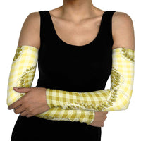 Yellow Hawaii Palaka Arm Sleeves Hawaiian Pikake Lei LT05 - Polynesian Pride