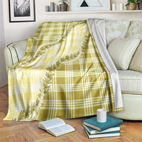 Yellow Hawaii Palaka Blanket Hawaiian Pikake Lei LT05 Yellow - Polynesian Pride