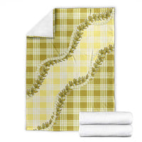 Yellow Hawaii Palaka Blanket Hawaiian Pikake Lei LT05 - Polynesian Pride