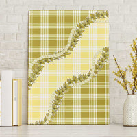 Yellow Hawaii Palaka Canvas Wall Art Hawaiian Pikake Lei LT05 Without Frame Yellow - Polynesian Pride