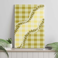 Yellow Hawaii Palaka Canvas Wall Art Hawaiian Pikake Lei LT05 - Polynesian Pride