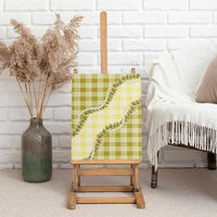Yellow Hawaii Palaka Canvas Wall Art Hawaiian Pikake Lei LT05 - Polynesian Pride