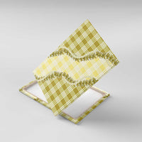 Yellow Hawaii Palaka Canvas Wall Art Hawaiian Pikake Lei LT05 With Frame Yellow - Polynesian Pride