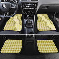 Yellow Hawaii Palaka Car Mats Hawaiian Pikake Lei LT05 Set 4pcs Yellow - Polynesian Pride