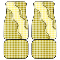 Yellow Hawaii Palaka Car Mats Hawaiian Pikake Lei LT05 - Polynesian Pride