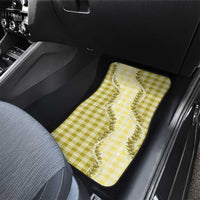 Yellow Hawaii Palaka Car Mats Hawaiian Pikake Lei LT05 - Polynesian Pride