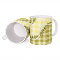 Yellow Hawaii Palaka Ceramic Mug Hawaiian Pikake Lei LT05 - Polynesian Pride