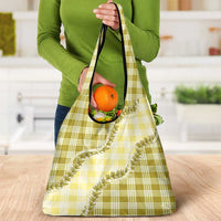 Yellow Hawaii Palaka Grocery Bag Hawaiian Pikake Lei LT05 - Polynesian Pride