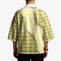 Yellow Hawaii Palaka Kimono Hawaiian Pikake Lei LT05 - Polynesian Pride