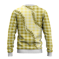 Yellow Hawaii Palaka Ugly Christmas Sweater Hawaiian Pikake Lei LT05 - Polynesian Pride