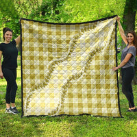 Yellow Hawaii Palaka Quilt Hawaiian Pikake Lei LT05 - Polynesian Pride