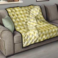 Yellow Hawaii Palaka Quilt Hawaiian Pikake Lei LT05 - Polynesian Pride