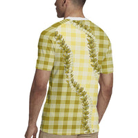 Yellow Hawaii Palaka Rugby Jersey Hawaiian Pikake Lei LT05 - Polynesian Pride