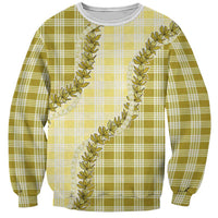 Yellow Hawaii Palaka Sweatshirt Hawaiian Pikake Lei LT05 Unisex Yellow - Polynesian Pride
