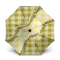 Yellow Hawaii Palaka Umbrella Hawaiian Pikake Lei LT05 One Size Folded 11.42 inch Opened Diameter 37.4 inch Yellow - Polynesian Pride