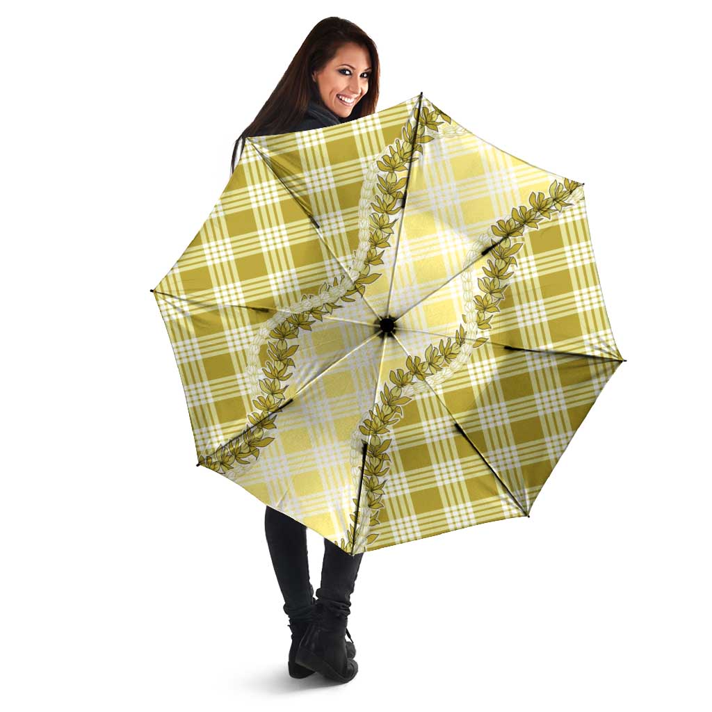 Yellow Hawaii Palaka Umbrella Hawaiian Pikake Lei LT05 - Polynesian Pride